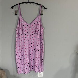 LVER Chic Polka Dot Chemise - Lavender and Navy Medium